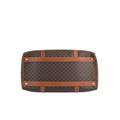 CELINE Macadam Blason Handbag Boston bag Brown Vintage hkkxdj