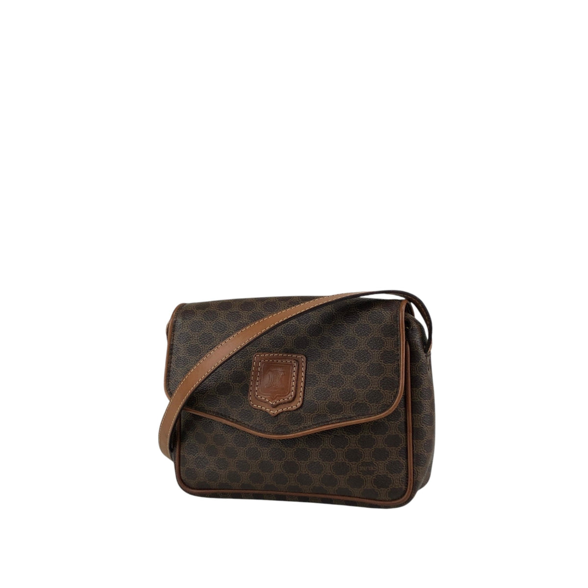 CELINE Macadam Blason  Shoulder bag Brown Vintage t38p84