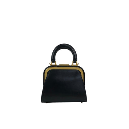 Christian Dior Metal Clasp Minibag Two-way Handbag Shoulder bag Black Vintage hrxzwn
