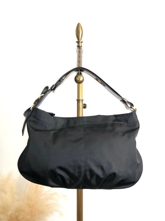 Salvatore Ferragamo Vala Ribbon Shoulder bag Black Vintage xwnsuw