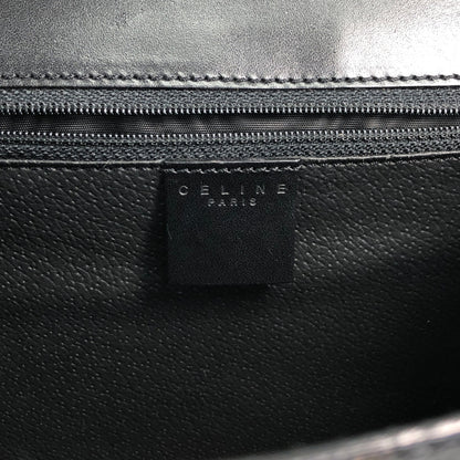 CELINE Macadam Turn Lock Handbag Black Vintage 75x5vx