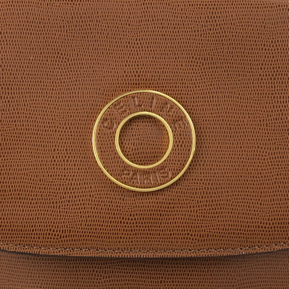 CELINE Circle Logo Shoulder bag Brown Vintage p88a4y