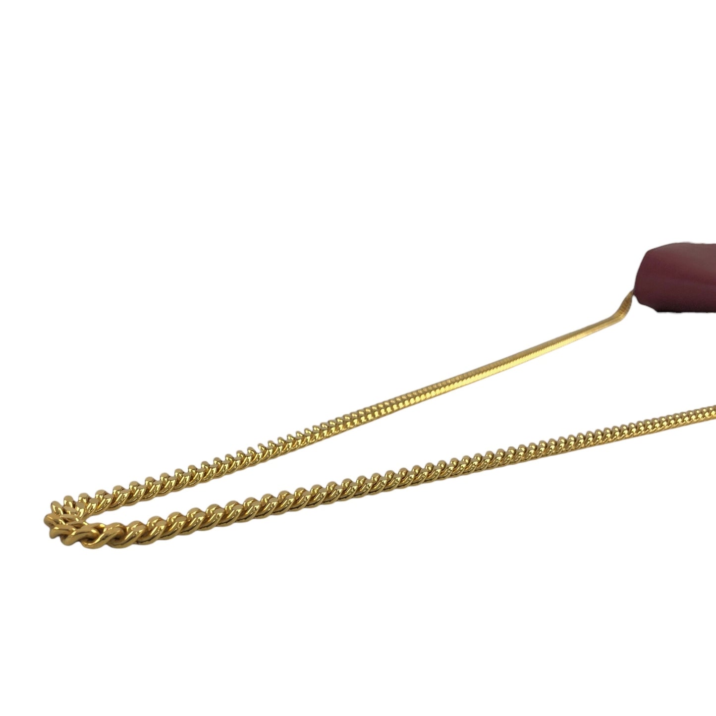 CELINE Blason Chain Shoulder bag Red Vintage vap3df