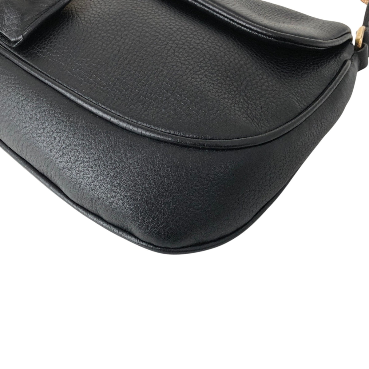 PRADA Turn Lock Shoulder bag Black Vintage atdszw