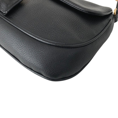 PRADA Turn Lock Shoulder bag Black Vintage atdszw
