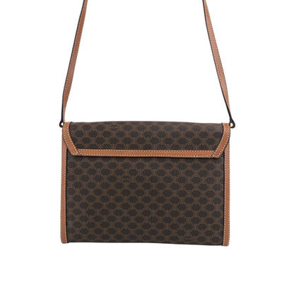 CELINE Macadam Blason Shoulder bag Brown Vintage 2c4duy