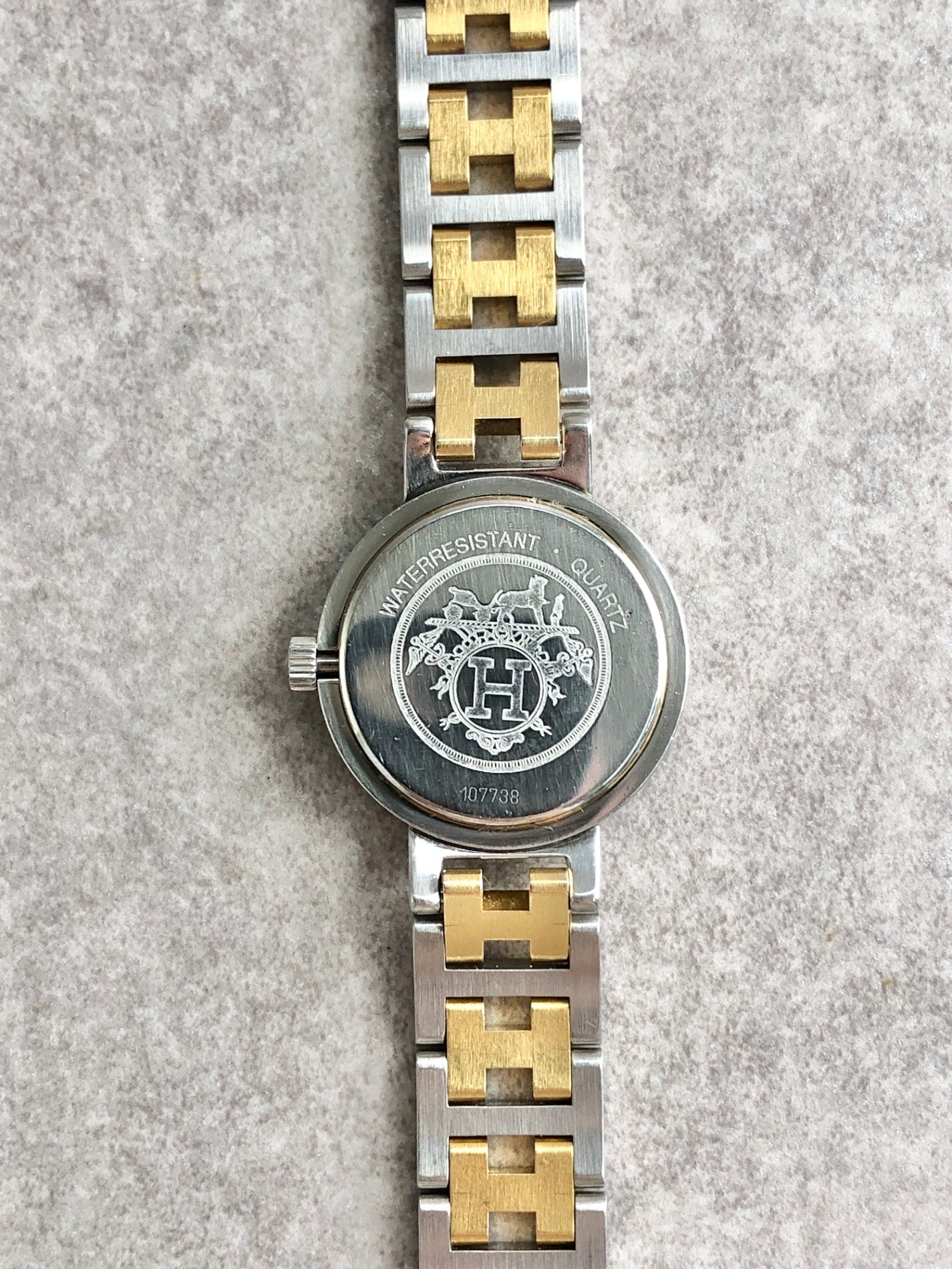HERMES Watch Gold×Silver Vintage 2dapn5
