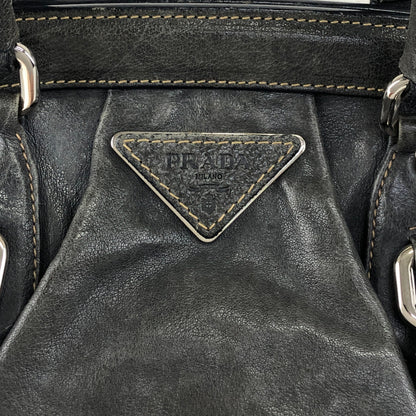 PRADA Triangle Logo Handbag Gray Vintage x8guys