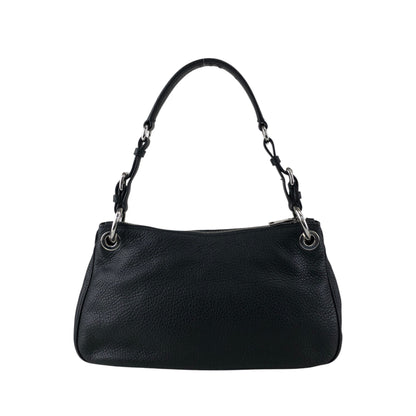 PRADA Logo Shoulder bag Black Vintage j4hmuw