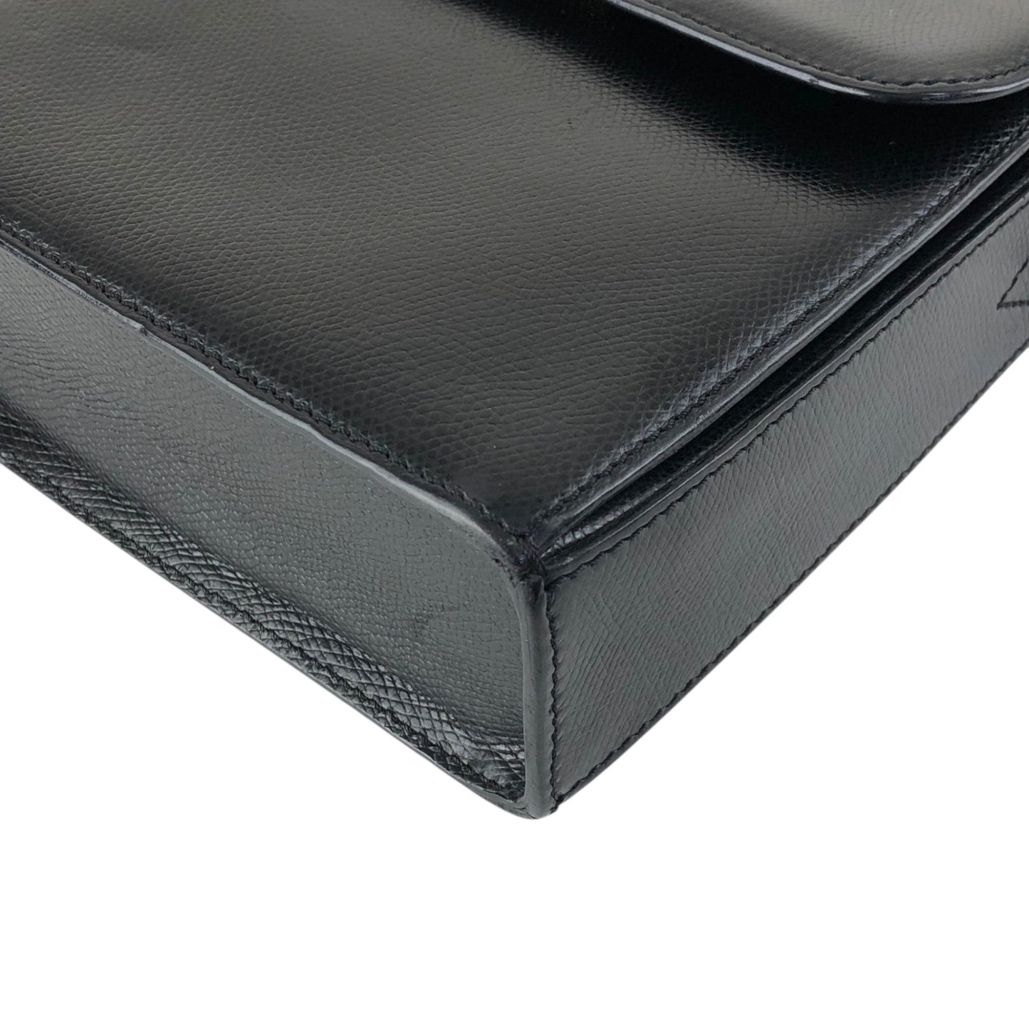 CELINE Turn Lock Shoulder bag Black Vintage txhccr