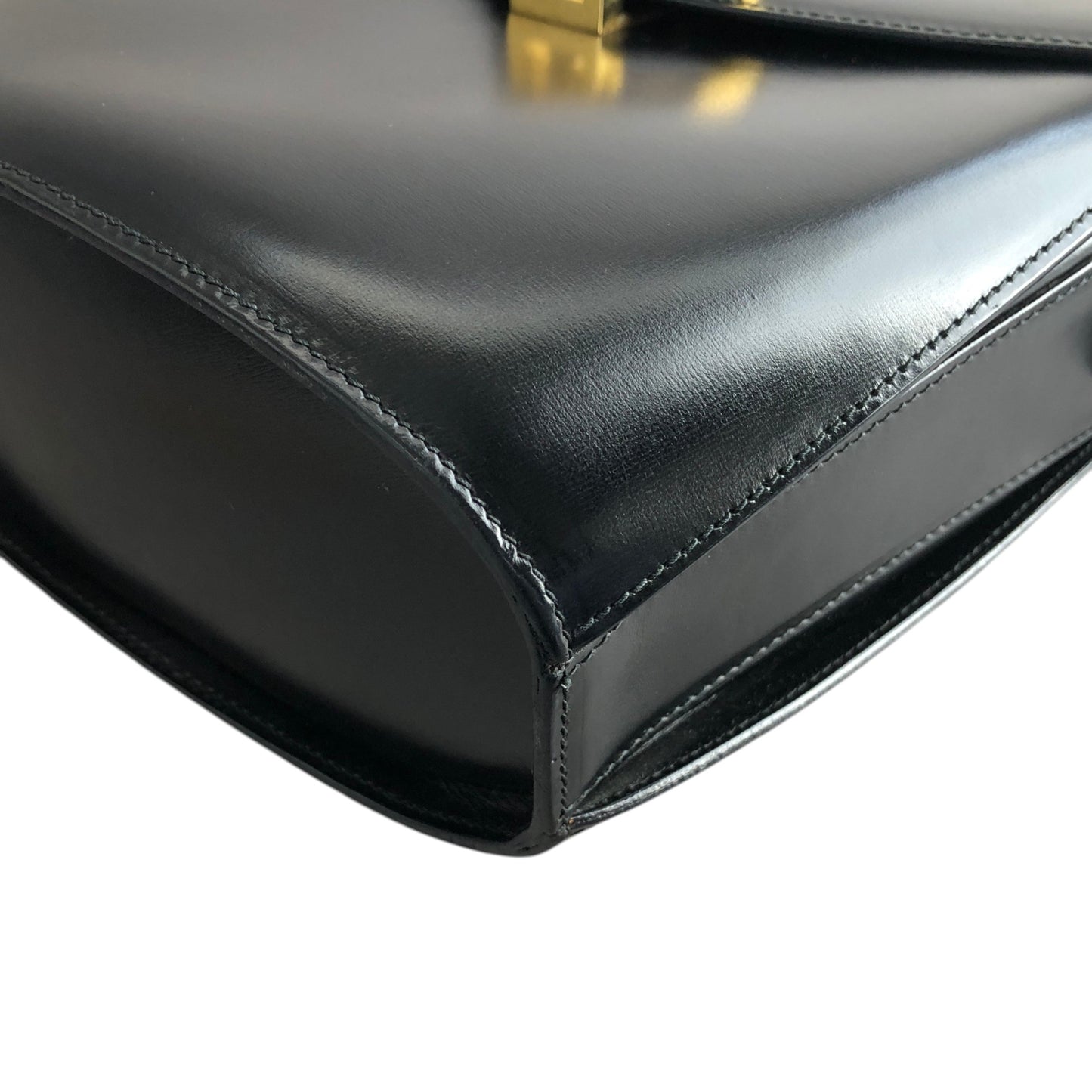 CELINE Circle Logo Shoulder bag Black Vintage kfiinf