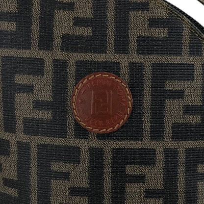 FENDI Zucca Logo Shoulder bag Brown Vintage eizakd