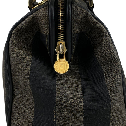 FENDI Logo Two-way Small Boston bag Shoulder bag Black Vintage 7hv23h