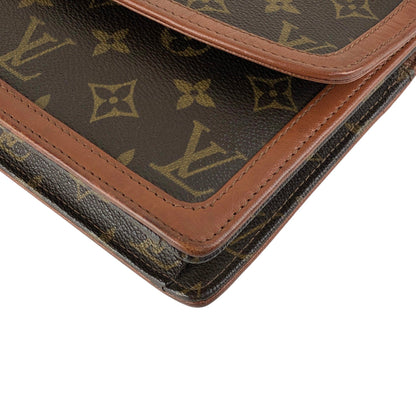 LOUIS VUITTON Monogram Clutch bag Brown Vintage 3pebsa