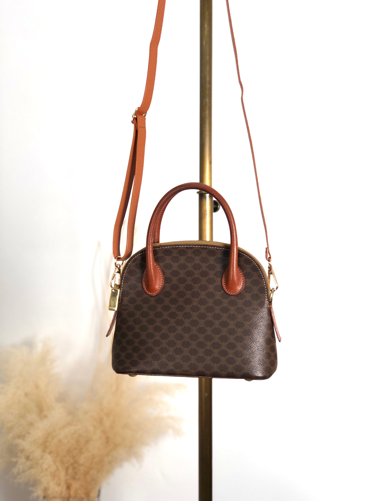 ⭐️Lea⭐️CELINEオーストリッチ　ハンドバッグ　ヴィンテージ VINTAGE CELINE/セリーヌ】ハンドバッグ starfish（ハンドバッグ