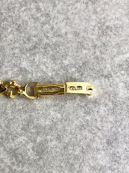 CELINE Blason Bracelet Gold Vintage 7nsywr