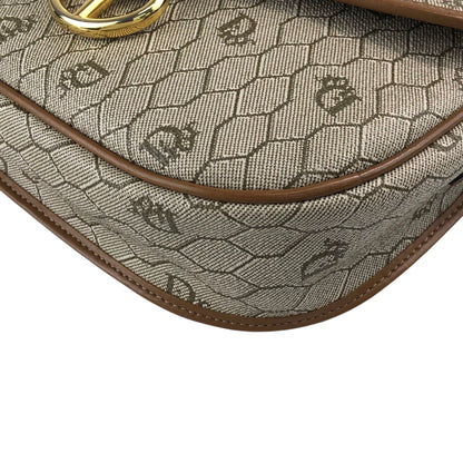 Christian Dior Honeycomb Pattern Shoulder bag Beige Vintage wvwdbt