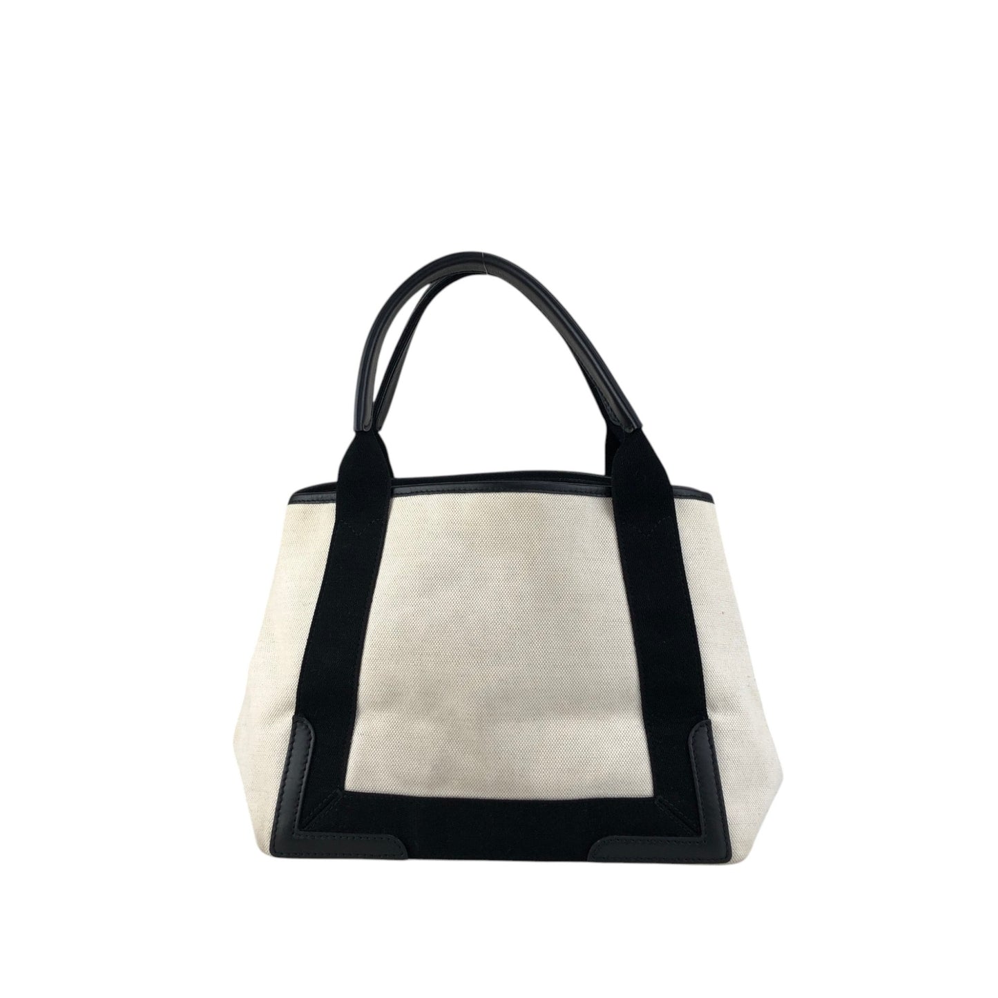BALENCIAGA Handbag Totebag White×Black Vintage bpp756