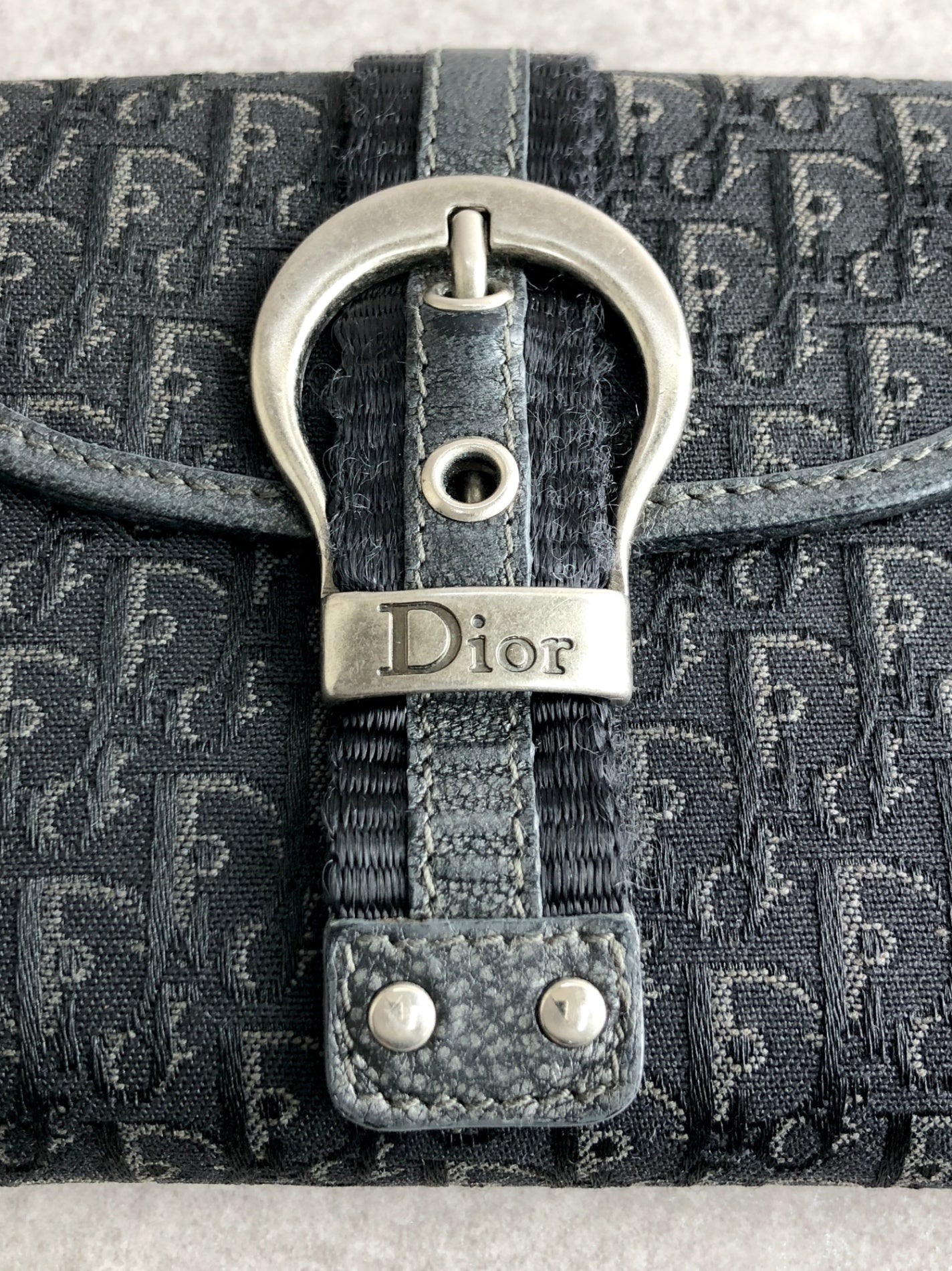 Christian Dior Street Chic Folded Wallet Black Vintage wks3e3