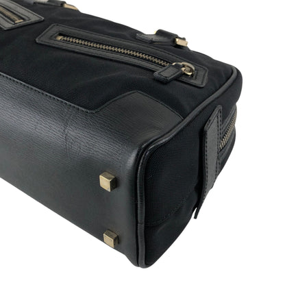 GUCCI Logo Small Boston bag Handbag Black Vintage zw2fwz