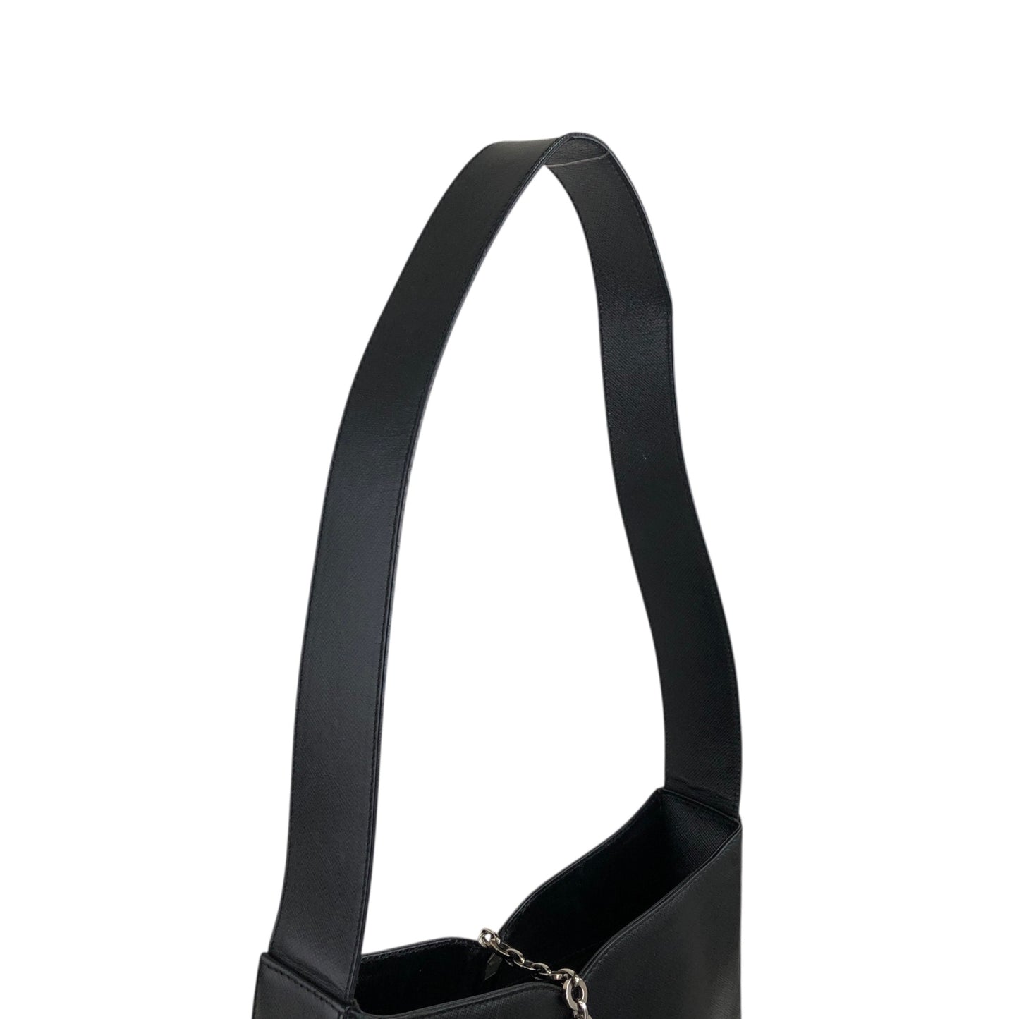 Salvatore Ferragamo Gancini Shoulder bag Hobobag Black Vintage ph7xes