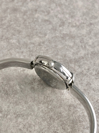 GUCCI Logo Quartz Watch Silver 1400L Vintage u3iytm