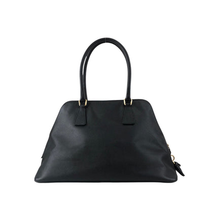 PRADA Triangle Logo Handbag Black Vintage wxkttk