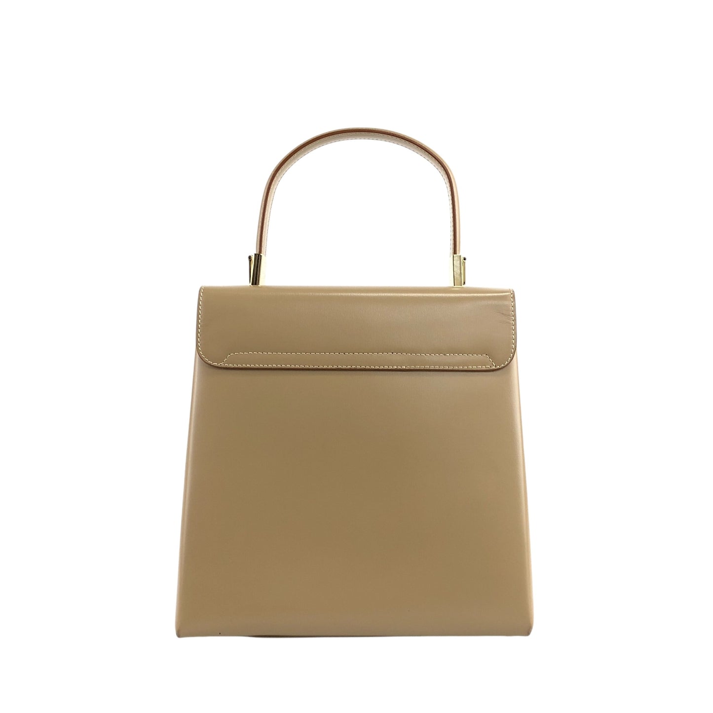 Salvatore Ferragamo Gancini Two-way Handbag Shoulder bag Beige Vintage einekb