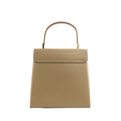 Salvatore Ferragamo Gancini Two-way Handbag Shoulder bag Beige Vintage einekb