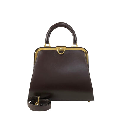 Christian Dior Metal Closure Two-way Handbag Shoulder bag Brown Vintage 2iixfe