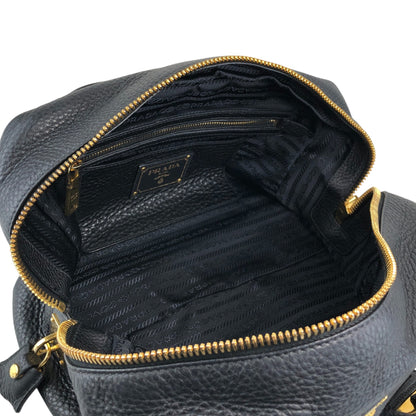 PRADA Logo Handbag Black Vintage nn2dx6