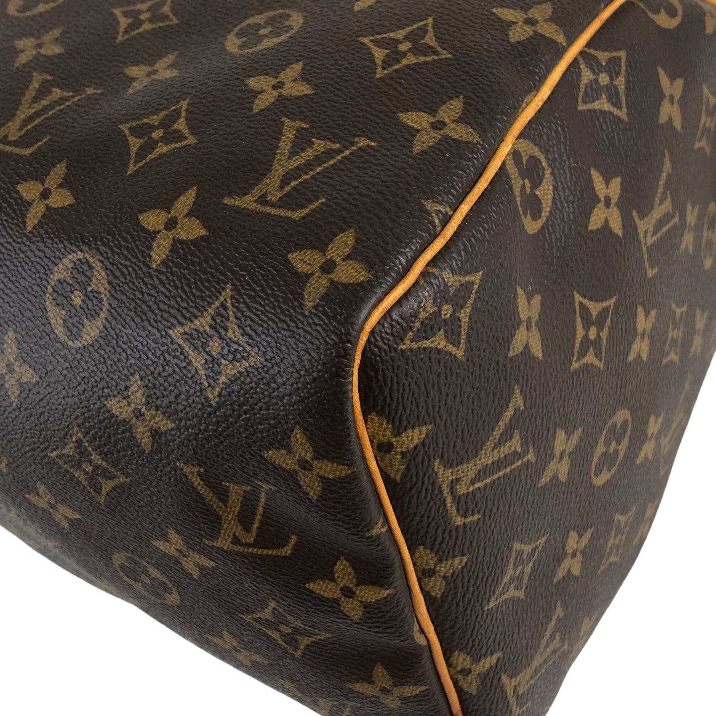 LOUIS VUITTON Monogram Small Boston bag Handbag Brown Vintage jfr6ph