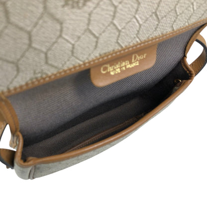 Christian Dior Honeycomb Pattern Logo Small Shoulder bag Beige Vintage wemn3x