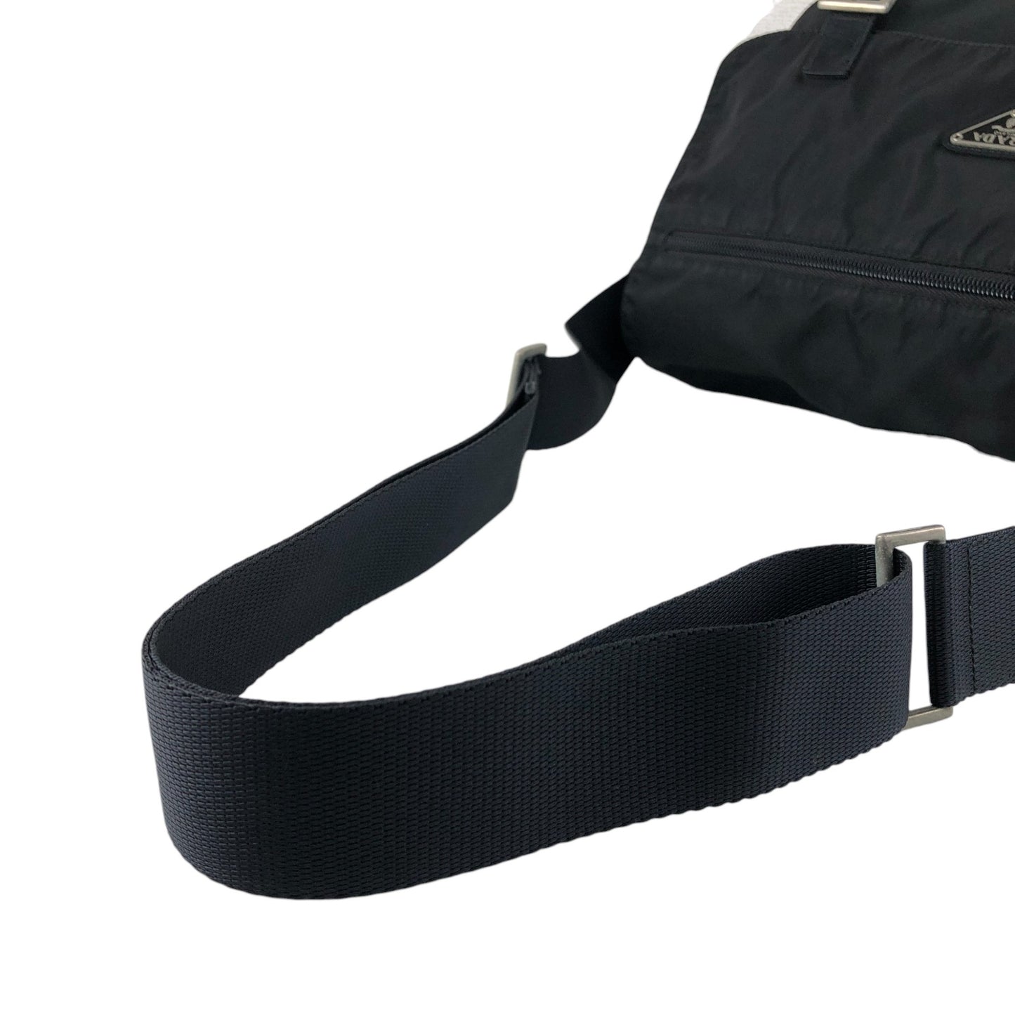 PRADA Tessuto Triangle Logo Shoulder bag Black Vintage 2i7imi