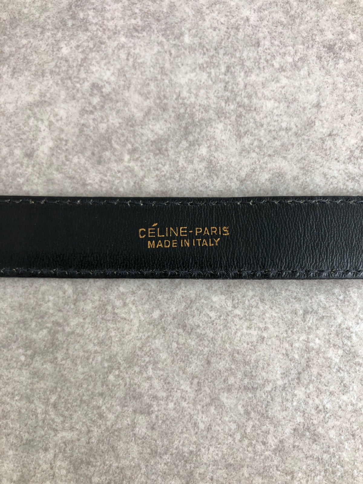CELINE Horse Carriage Belt Black Vintage 5x3rxn