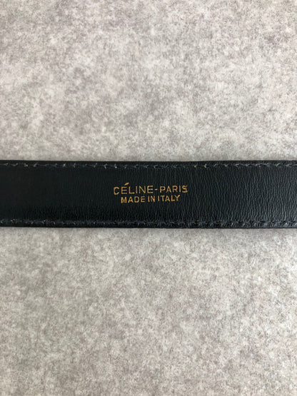 CELINE Horse Carriage Belt Black Vintage 5x3rxn