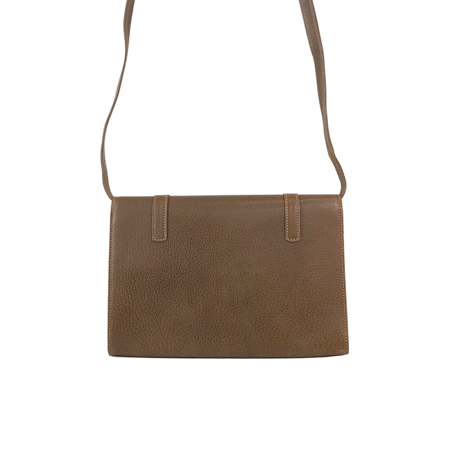 GUCCI Turn Lock Shoulder bag Brown Vintage 4k7hzd