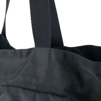 PRADA Tessuto Triangle Logo Double Pocket Totebag Black Vintage ui25rj