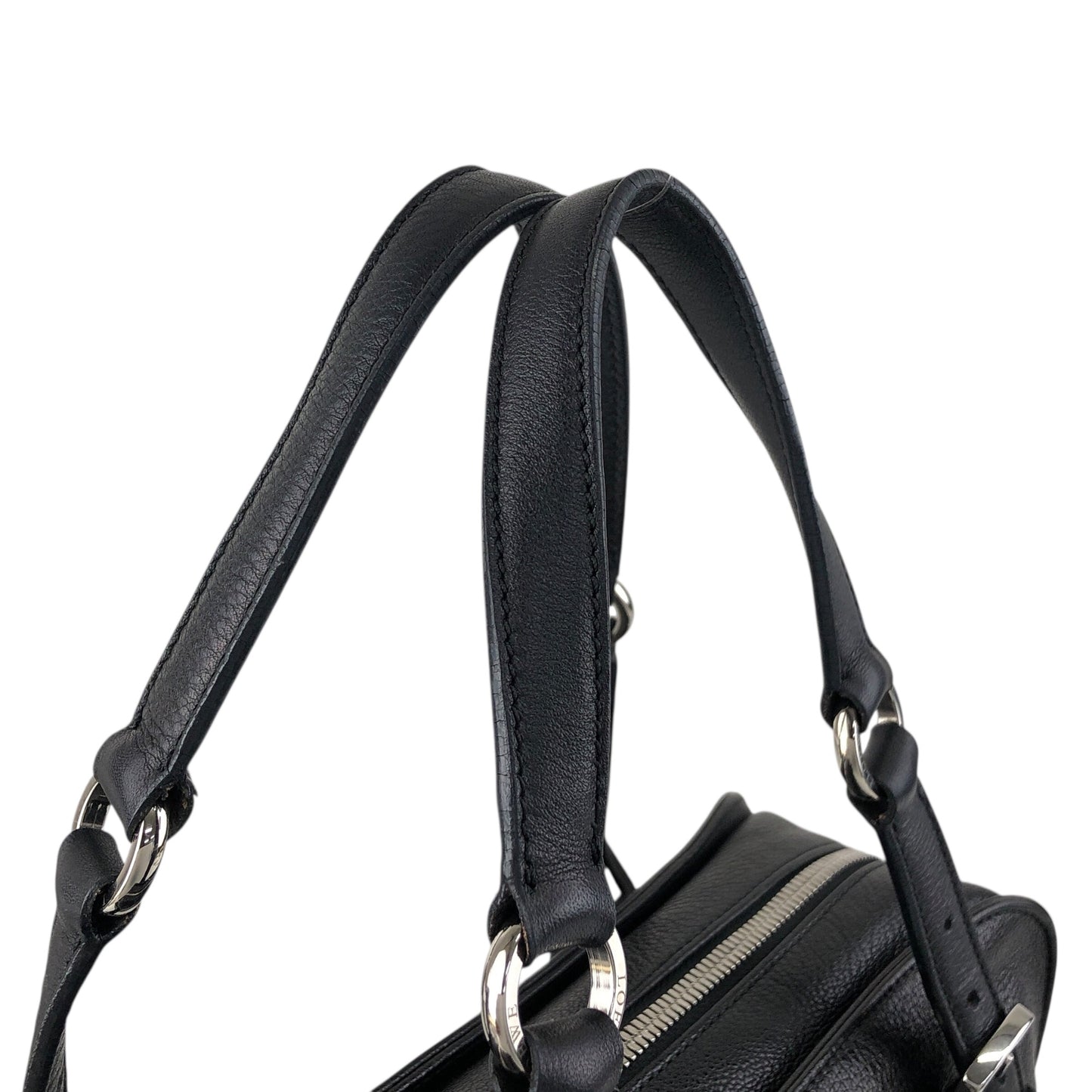 LOEWE Anagram Small Boston bag Handbag Black Vintage ebimhj