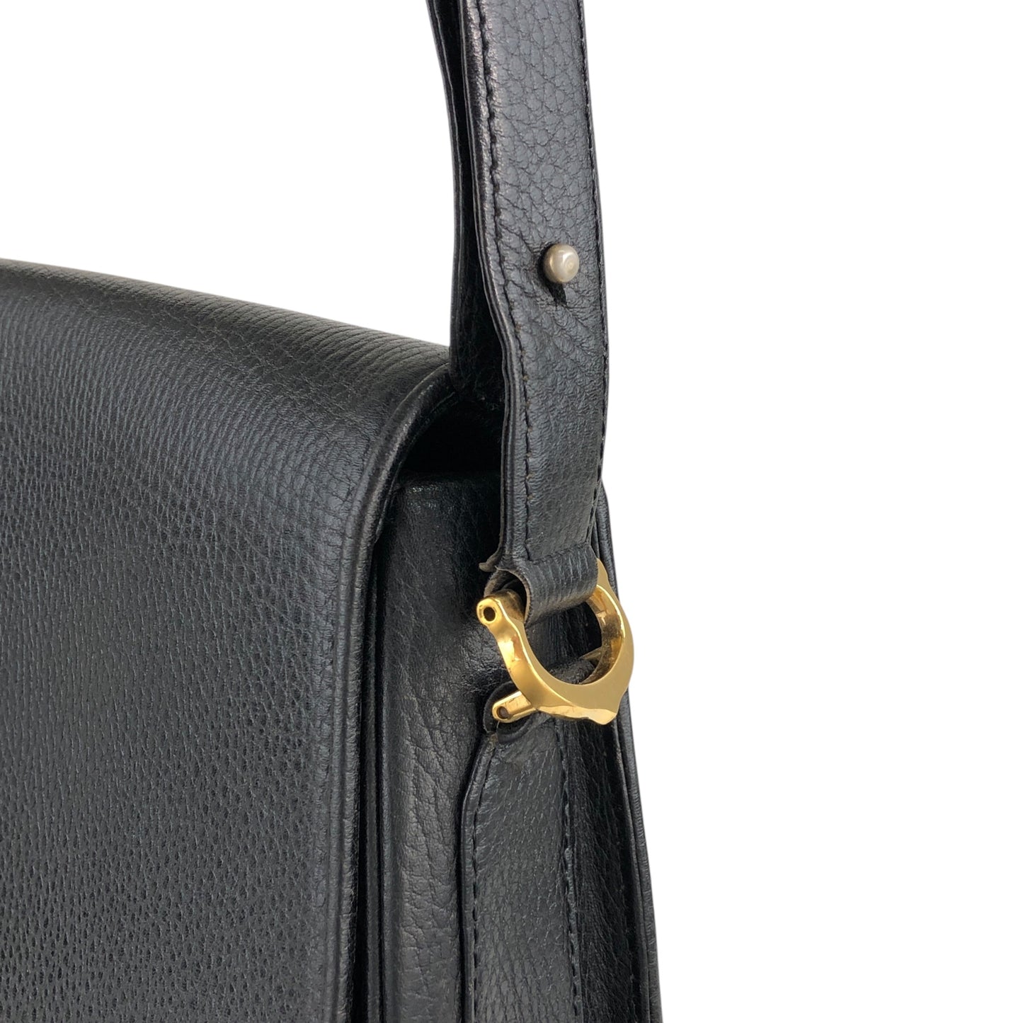 Cartier Logo Embossed Shoulder bag Black Vintage nucjig