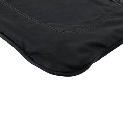 PRADA Tessuto Triangle Logo Shoulder bag Black Vintage b7upke