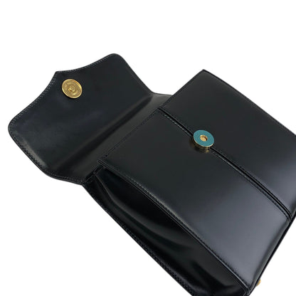 Yves Saint Laurent Logo Two-way Handbag Shoulder bag Black Vintage ktpth7