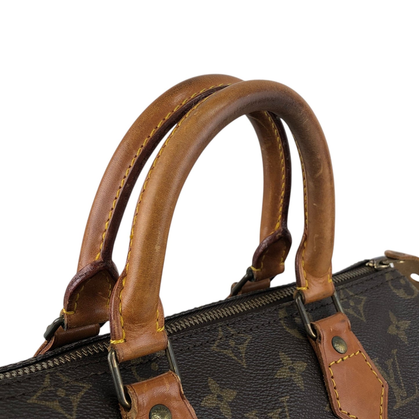 LOUIS VUITTON Monogram Small Boston bag Handbag Brown M41528 Vintage ddzcpj
