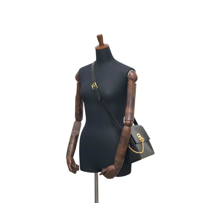 CELINE Gancini Shoulder bag Black Vintage mv6k7d