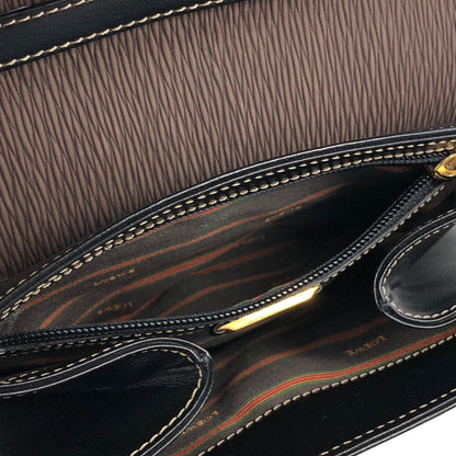 LOEWE Velazquez 金屬手柄皮革兩用手提包 單肩包 黑色,棕色 復古 zpbizw