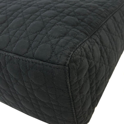 Christian Dior  Cannage Ladydior Leather Nylon Two-way Handbag Shoulder bag Black Vintage vvz5c4