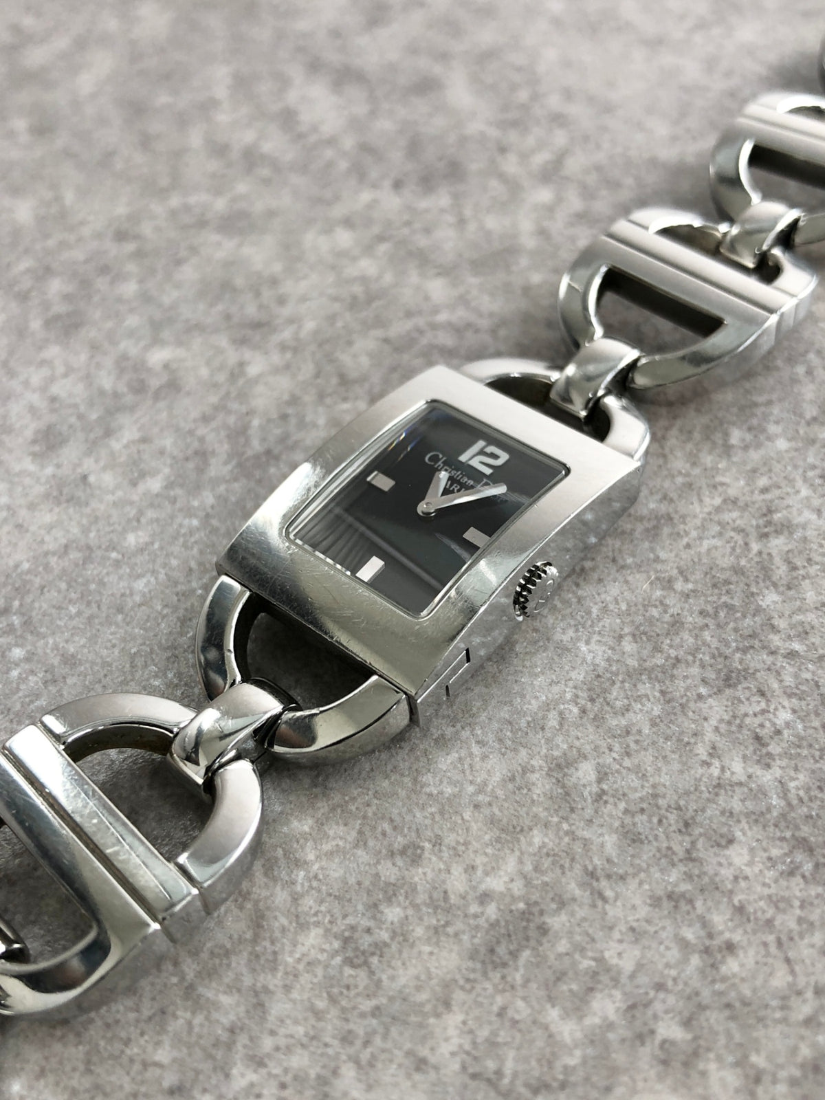 Christian Dior Quartz Watch Silver D78-109 Vintage esyj68