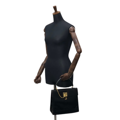 CELINE Gancini Handbag Black Vintage rtifa3