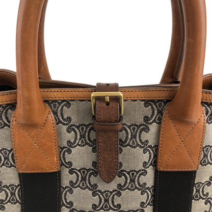 CELINE Blason Handbag Beige Vintage wz3ahs