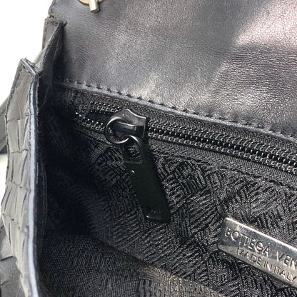 Bottega Veneta Intrecciato Turn Lock Shoulder bag Black Vintage jk5whm